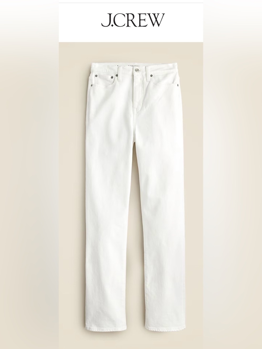 J Crew Straight White Jeans 30/10